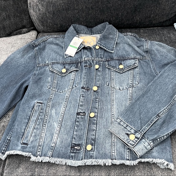 MICHAEL Michael Kors Riviera Blue Denim Jacket - Picture 6 of 8